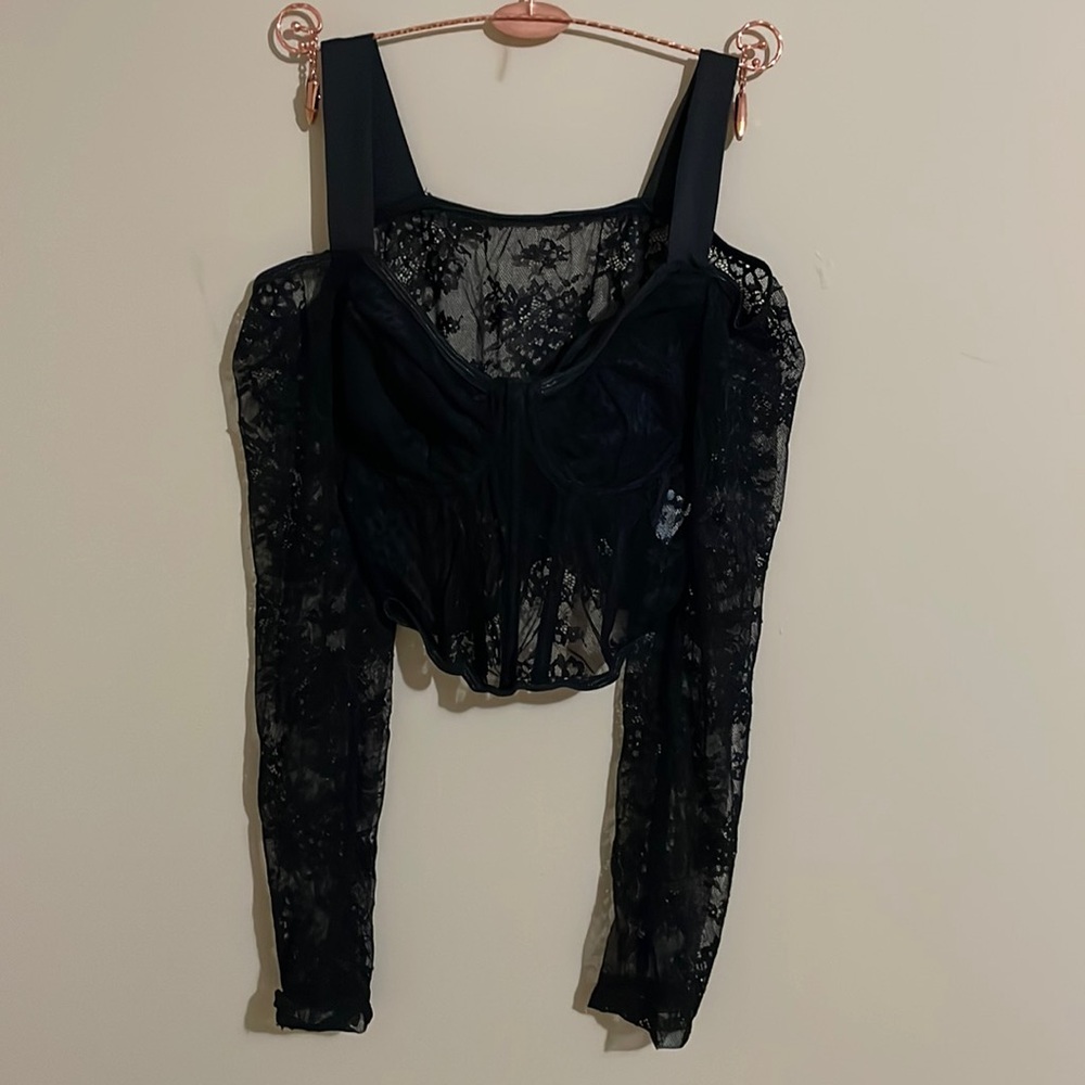 Sheer rustic bustier